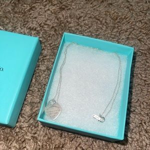 Tiffany & Co. Sliver Heart Tag Necklace
